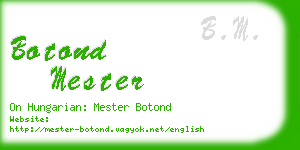 botond mester business card